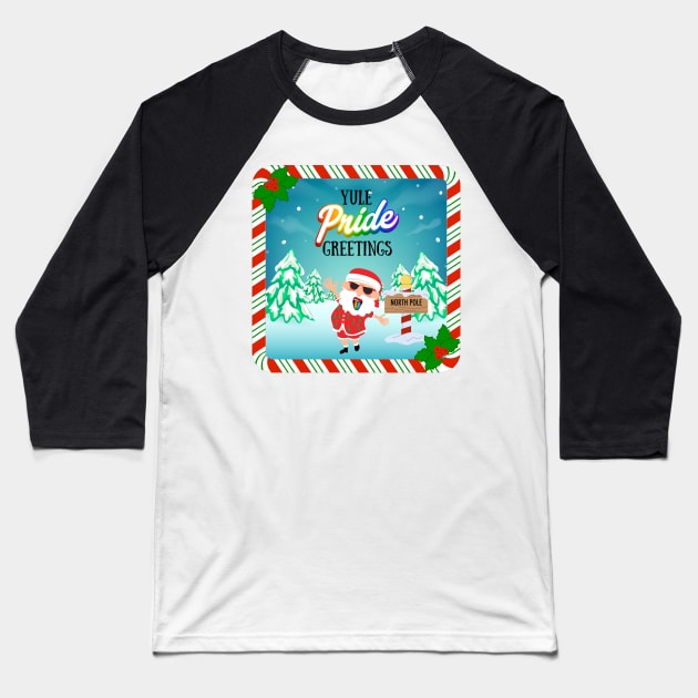 Yule Pride Greetings! Baseball T-Shirt by AlphabetArmy